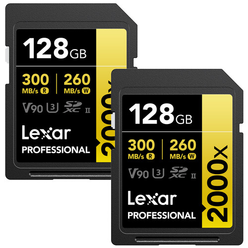 Double the Speed, Half the Hassle: Lexar Professional 2000x 128GB SDXC 2-Pack (Now $75 Off at $149.99)